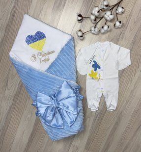 Комплект на виписку (конвертта костюмчик) Весняно-Літний КЛ190 2037 фото