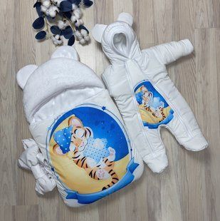 Зимовий Комплект на виписку (Конверт-кокон та комбінезон) 042 382 фото