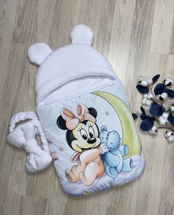 Зимний конверт 100х80 см на выписку из роддома АМ084 462 фото