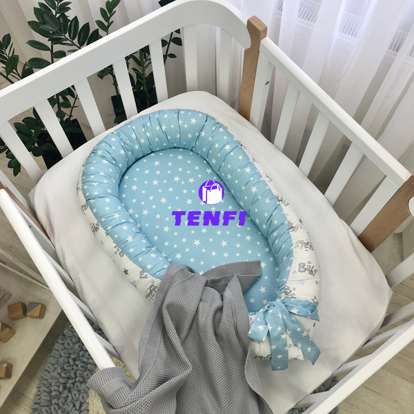 Кокон гнездышко (позиционер) Baby Design Baby серо-голубой 5019462 фото