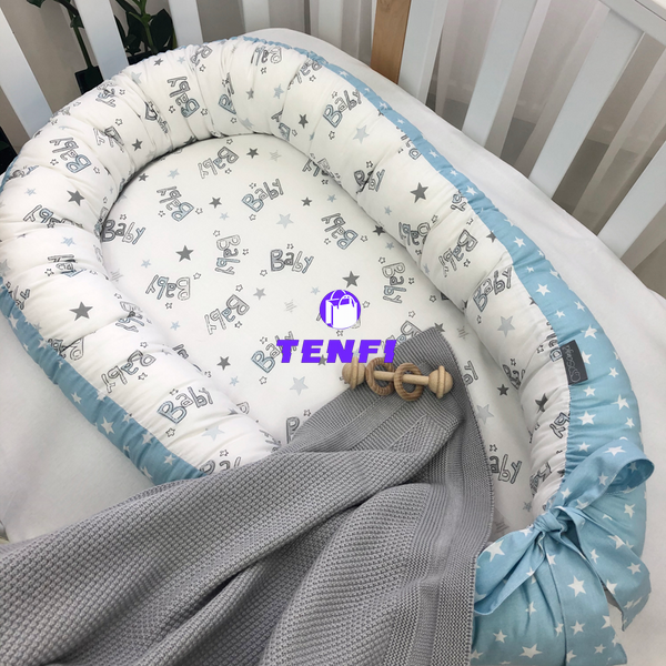 Кокон гнездышко (позиционер) Baby Design Baby серо-голубой 5019462 фото