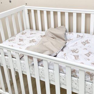 Сменное постельное белье в детскую кроватку Baby Mix Мишка на радуге 0391360 фото