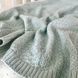 Детский плед хлопковый Ромб мелкий мята светлая 100х80 см 937447 фото 1