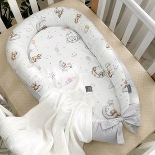 Кокон гнездышко (позиционер) Baby Design Тедди серый 5019128 фото