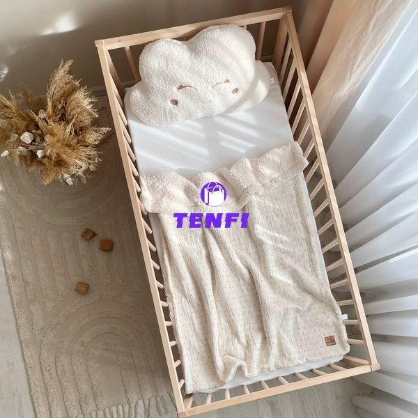 Плед детский из муслина в горошек teddy мятный 702312 фото