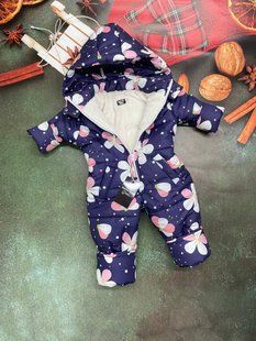 Цельный зимний комбинезон детский Look Фиалки 80-86 см КБ ФЛ67 фото