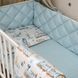 Постельный комплект для новорожденных в кроватку Baby Mix Паровозики, цвет голубой 0291559 фото 3