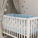 Постельный комплект для новорожденных в кроватку Baby Mix Паровозики, цвет голубой 0291559 фото 5