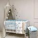 Постельный комплект для новорожденных в кроватку Baby Mix Паровозики, цвет голубой 0291559 фото 2