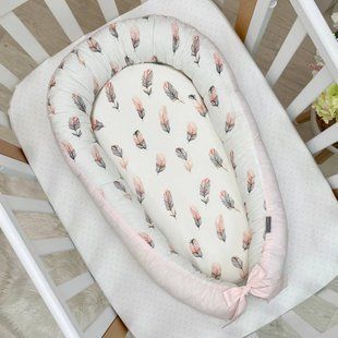 Кокон гнездышко (позиционер) Baby Design Перо пудра 5019404 фото