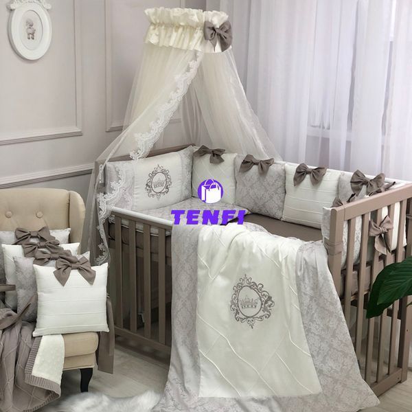 Постельный комплект для новорожденных в кроватку Elegance какао 0245420 фото