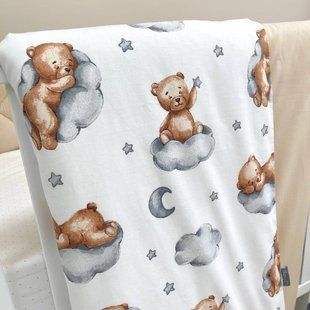 Постельный комплект для новорожденных в кроватку Baby Mix Тедди бежевый 0291129 фото