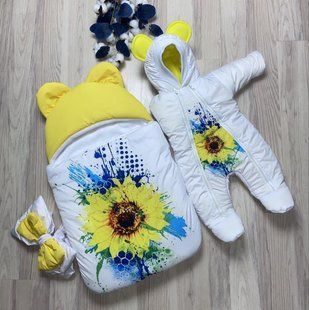 Зимний Комплект на выписку (Конверт-кокон и комбинезон) 082 2524 фото