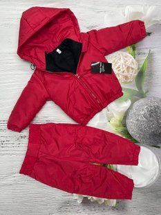 Комбинезон детский весна-осень двойка Look красный 80-86 см КБ ДМ12 фото