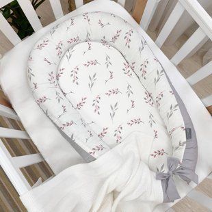 Кокон гнездышко (позиционер) Baby Design Веточки котики пудра 5019754 фото