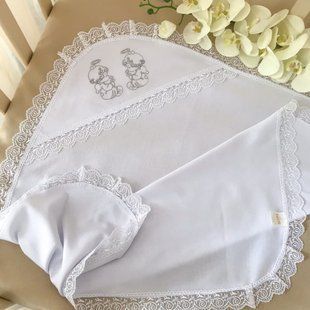 Крижма Дивовижна з вишивкою Білий/срібло Інтерлок 90*100 см КР БИР41 фото