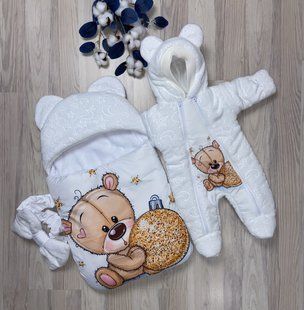 Зимовий Комплект на виписку (Конверт-кокон та комбінезон) 029 2014 фото