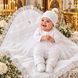 Повний набір для хрещення дівчинки з крижмою білий 56 розмір КР БС161 фото 1