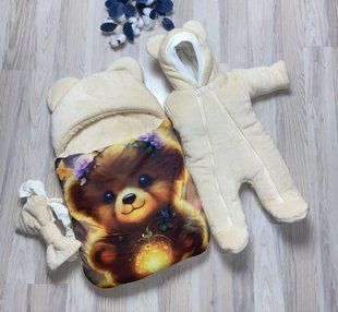 Зимовий Комплект на виписку (Конверт-кокон та комбінезон) 089 2536 фото