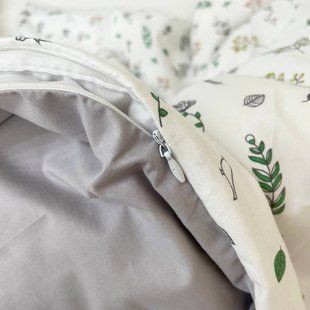 Постельный комплект для новорожденных в кроватку Baby Mix Веточки, цвет серый 0291444 фото