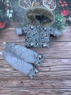 Комбінезон з курткою зимовий дитячий Look Пухнастик LV Мікі 80-86 см КБ ФЛ240 фото