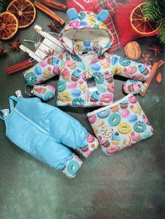 Зимний комбинезон тройка для новорожденных 0-2 года Look пончик 0-2 года см КБ ФЛ110 фото