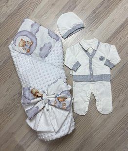 Комплект на виписку (конвертта костюмчик) Весняно-Літний КЛ296 1586 фото