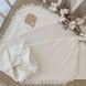 Крижма Сонечко-2 подвійна з вишивкою Молочний Махра 90*100 см КР БИР150 фото 1