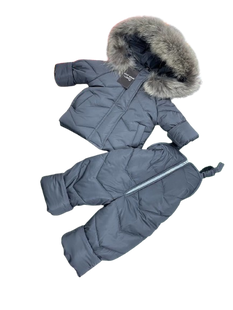 Зимовий комбінезон з курткою дитячий Look темно-сірий 80-86 см КБ ФЛ242 фото