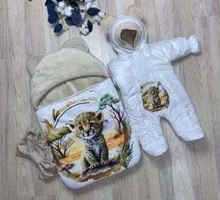 Зимовий Комплект на виписку (Конверт-кокон та комбінезон) 049 2399 фото