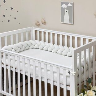 Бортик в детскую кроватку Косичка вафля молочный 2,3 м 11312235 фото