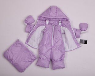 Демисезонный комбинезон тройка для малышей 0-2 года Look сирень 0-2 года см КБ КТ123 фото