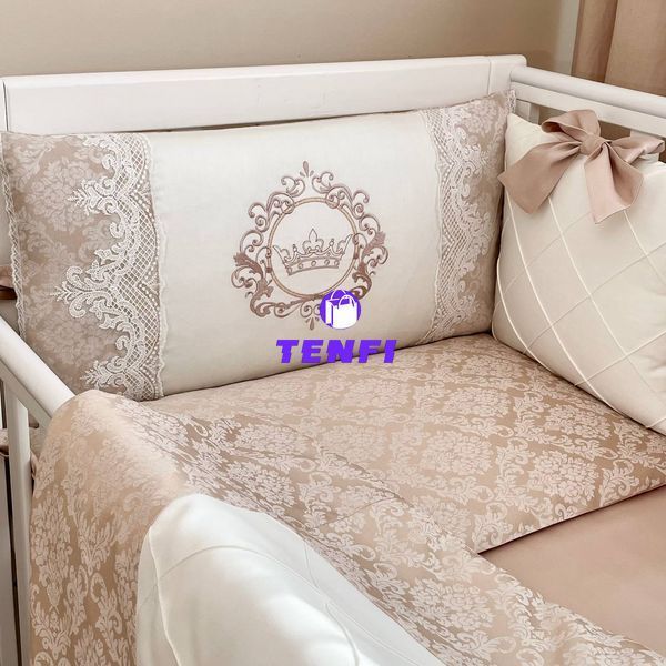 Постельный комплект для новорожденных в кроватку Elegance бежевый 024502 фото