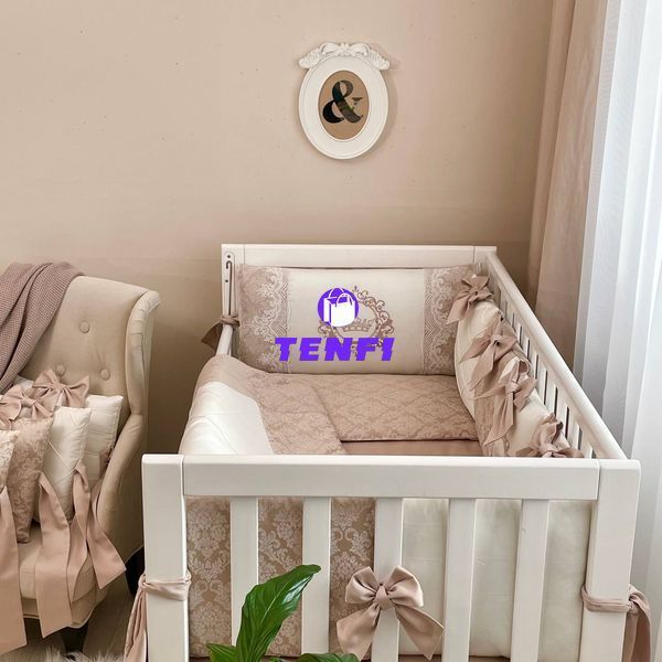 Постельный комплект для новорожденных в кроватку Elegance бежевый 024502 фото