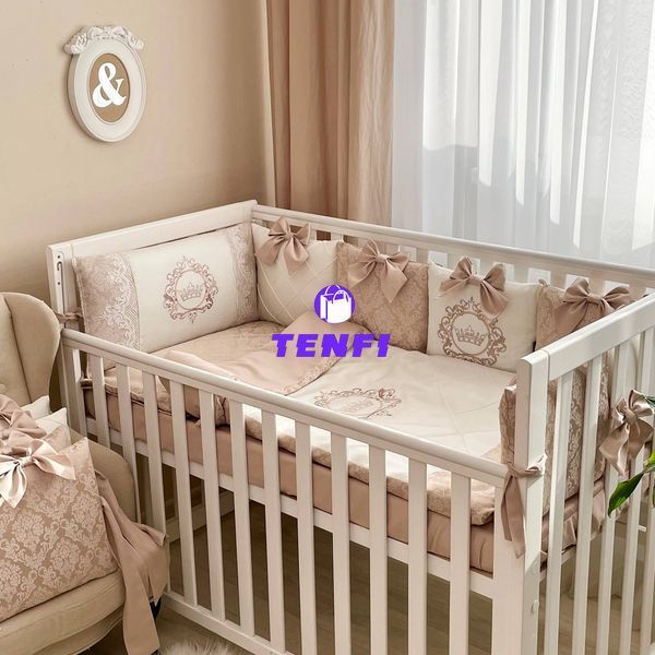 Постельный комплект для новорожденных в кроватку Elegance бежевый 024502 фото