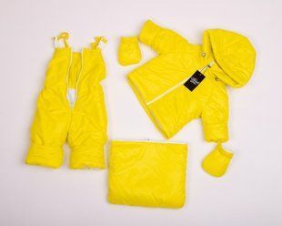Демисезонный комбинезон тройка для малышей 0-2 года Look желтый 0-2 года см КБ КТ125 фото