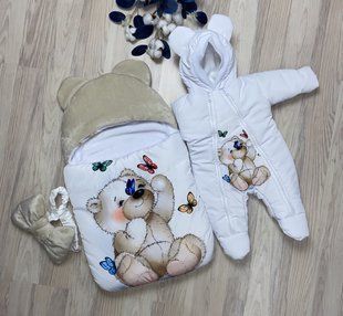 Зимовий Комплект на виписку (Конверт-кокон та комбінезон) 014 2328 фото