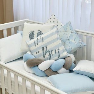 Защитные бортики для детской кроватки Design Геометрия голубая 0739248 фото