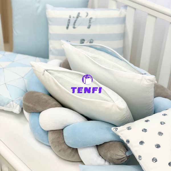 Захисні борти для дитячого ліжечка Design Геометрія блакитна 0739248 фото
