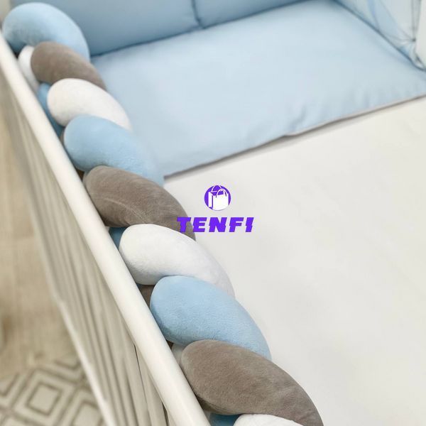 Захисні борти для дитячого ліжечка Design Геометрія блакитна 0739248 фото