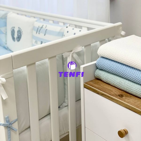 Захисні борти для дитячого ліжечка Design Геометрія блакитна 0739248 фото