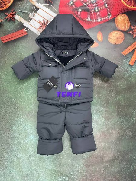 Зимний комбинезон с курткой детский Look графiт 80-86 см КБ ФЛ150 фото