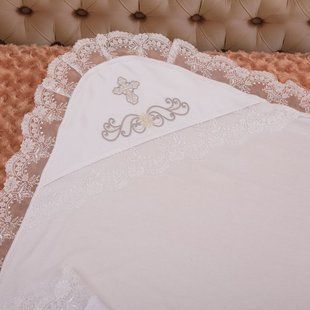 Крижма Світлинка з вишивкою Білий/срібло Інтерлок 75*100 см КР БИР108 фото