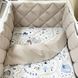 Постельный комплект для новорожденных в кроватку Baby Mix Железная дорога серый 0291176 фото 6