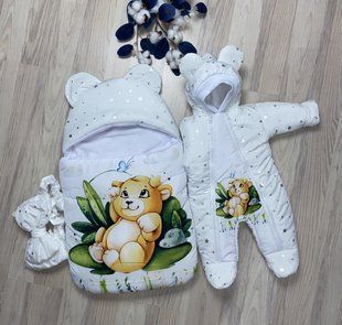 Зимовий Комплект на виписку (Конверт-кокон та комбінезон) 020 2337 фото