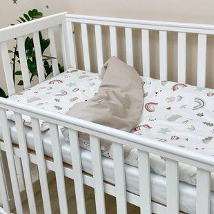 Сменное постельное белье в детскую кроватку Baby Mix Горы, радуги 0391215 фото