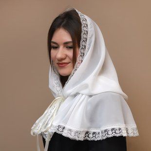 Палантин Чарівна світлинка для дорослих Молочний Шифон 80*120 см КР БИР266 фото