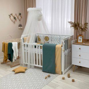 Постельный комплект для новорожденных в кроватку Design Лёва, цвет малахит 0239608 фото