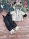 Комбінезон з курткою зимовий дитячий Look Disney бежевий з чорним 80-86 см КБ ФЛ218 фото 1