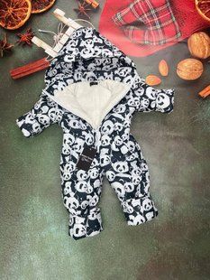 Зимний цельный комбинезон детский Look панды 80-86 см КБ ФЛ80 фото